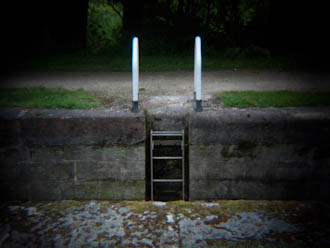 canal ladder taken using Holga HLW-OP lens