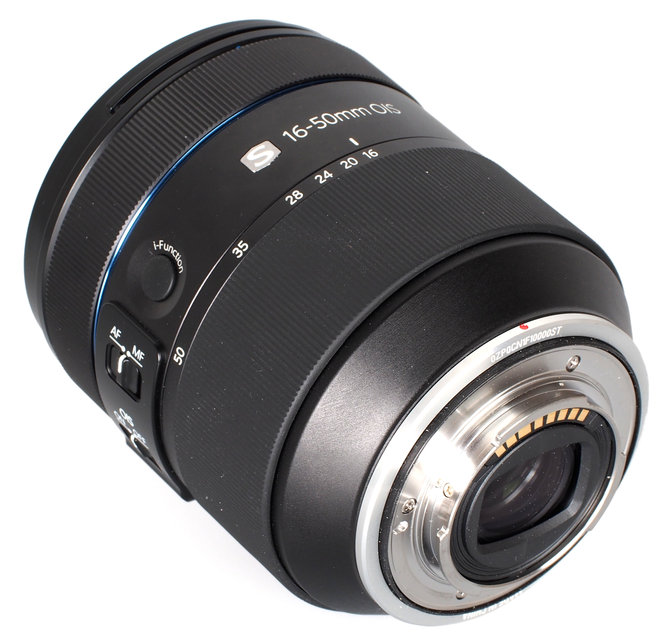 Samsung S 16 50mm F2 8 ED OIS Lens Rear
