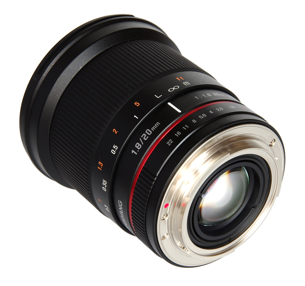 Samyang 20mm F1,8 Rear Oblique View