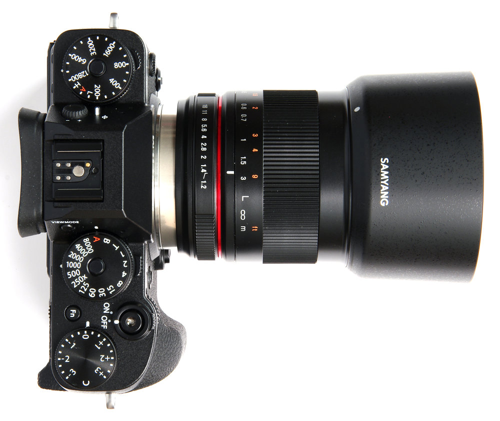 Samyang 35mm F1,2 Top View On Fujifilm X T2