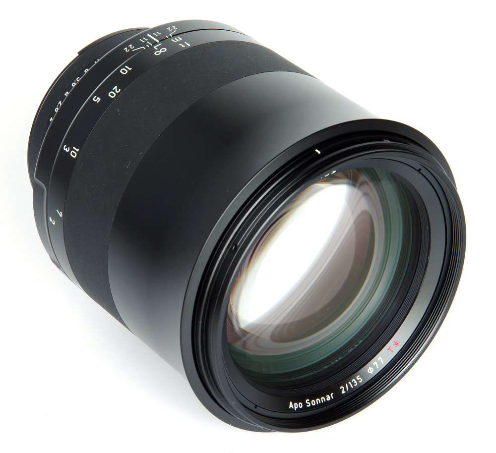 Zeiss Milvus 135mm F2 Front Oblique View