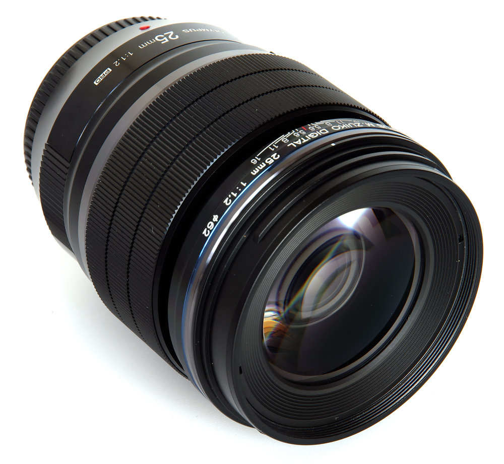 Olympus 25mm F1,2 Front Oblique View