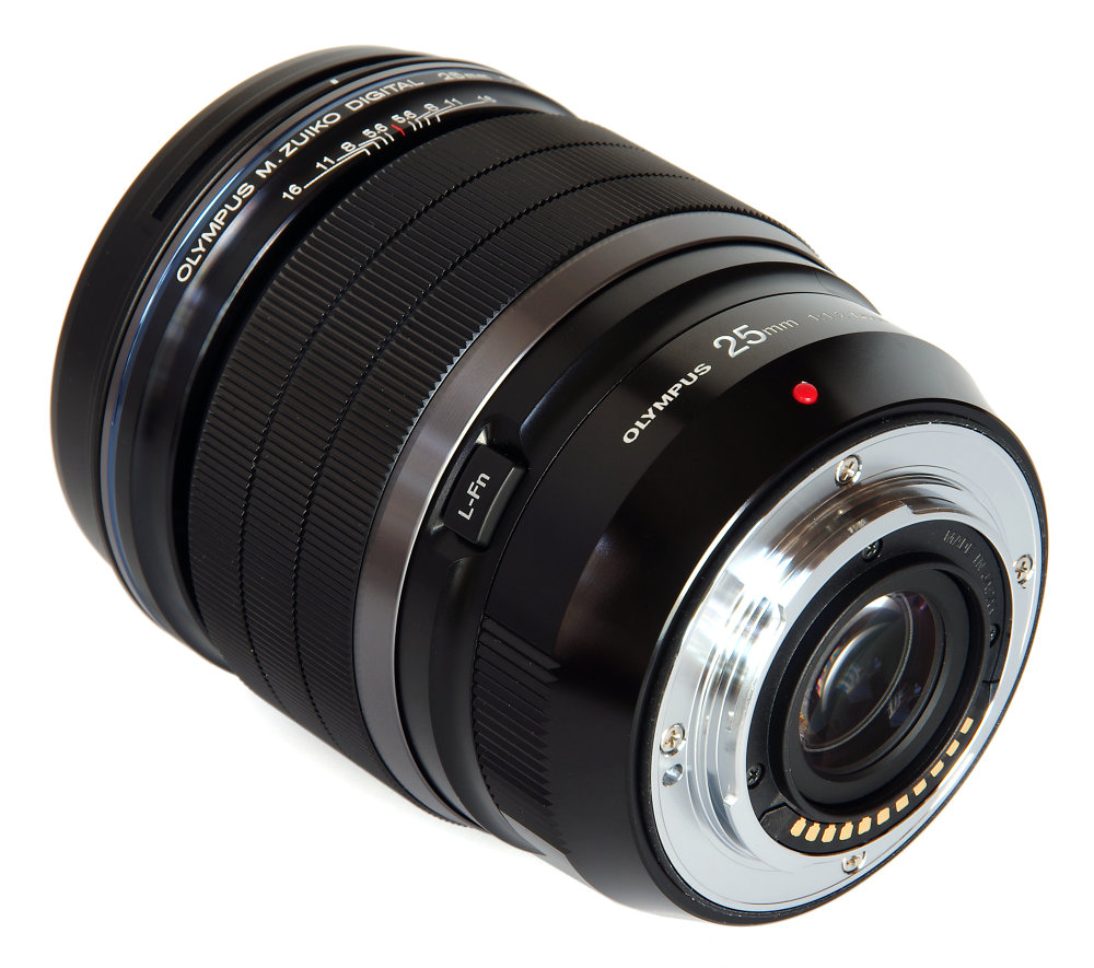 Olympus 25mm F1,2 Rear Oblique View