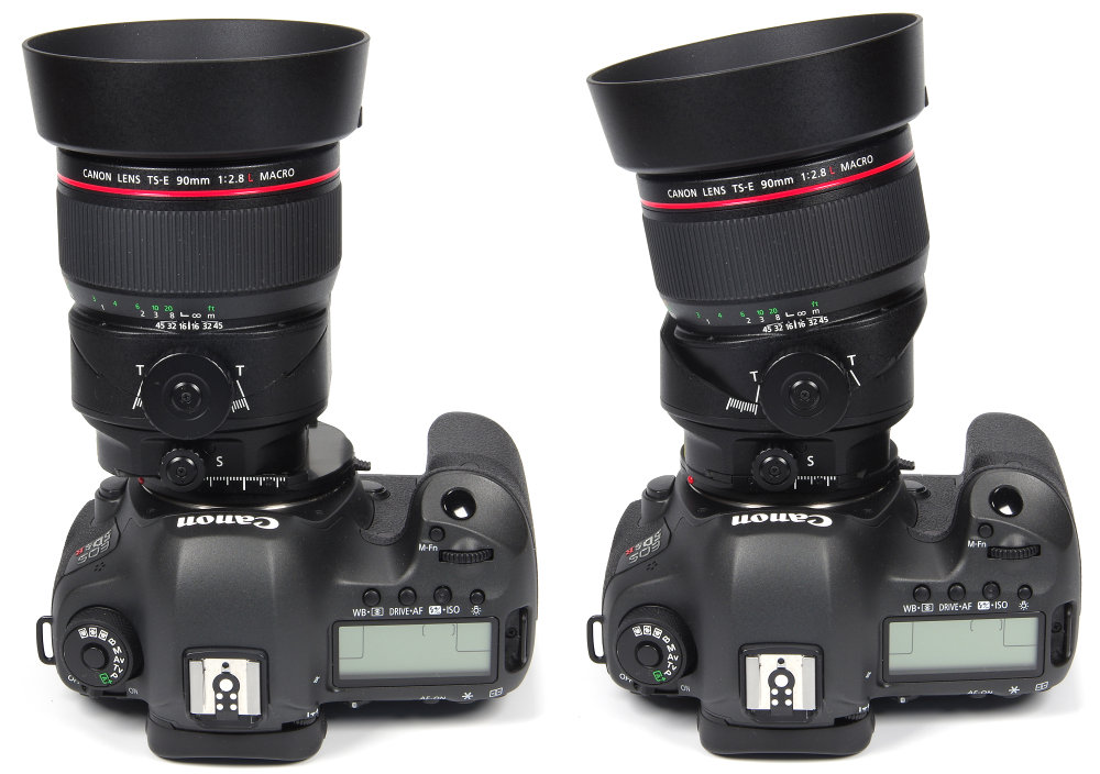 Canon Ts E 90mm Shift Tilt Side By Side