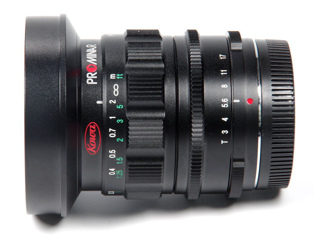 Kowa Prominar 8,5mm F2,8 Top View With T Stops