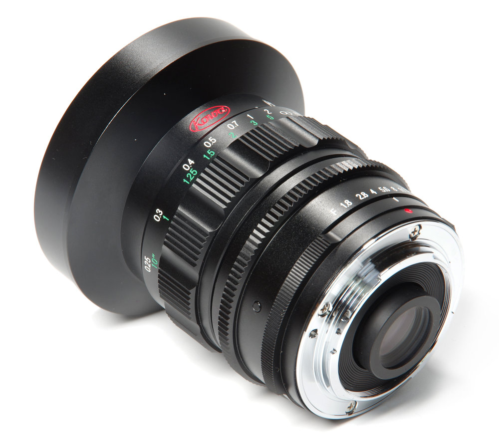 Kowa Prominar 12mm F1,8 Rear Oblique View