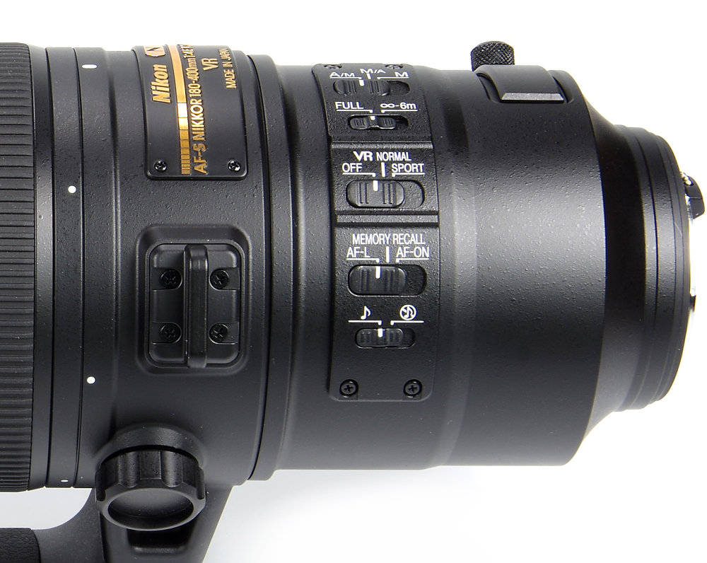 Nikkor 180 400mm F4e Left Side View Controls
