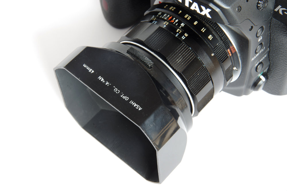 Super Takumar 55mm F2 With Clip On Hood On Pentax K1